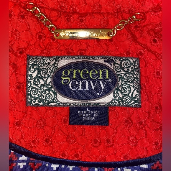 Vintage Green With Envy  Military Style Coat for Women in Red SIZE LARGE - Picture 8 of 13